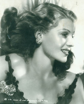 Item #63-8530 Promotional 8 x 10 Black & White Glossy Photograph of Rita Hayworth. CP Corp
