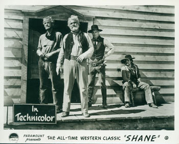 Item #63-8539 Promotional 8x10 Black & White Glossy Photograph for Shane. Paramount Pictures.