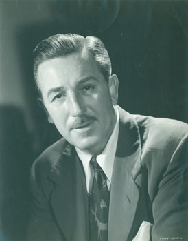 Item #63-8544 Promotional 8x10 Black & White Glossy Photograph of Walt Disney. Walt Disney Company.