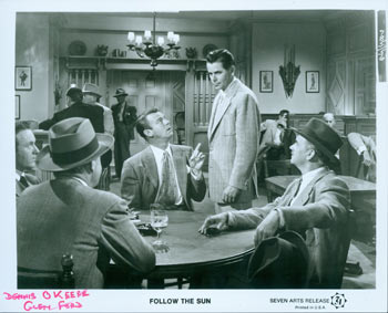 Item #63-8561 Promotional B&W Photograph for Follow The Sun, featuring Dennis O'Keefe & Glenn Ford. 20th Century Fox.