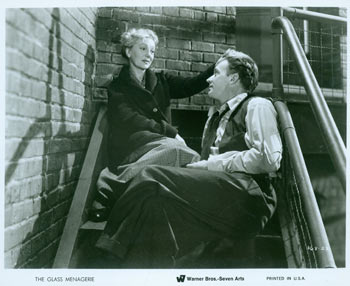 Item #63-8579 Promotional B&W Photograph for Glass Menagerie, featuring Gertrude Lawrence & Arthur Kennedy. Warner Brothers.