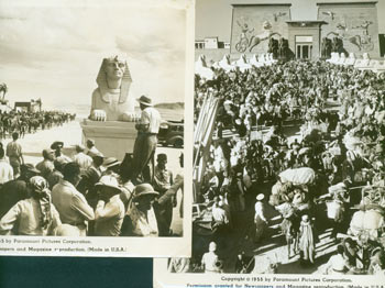 Item #63-8597 Promotional B&W Photographs for Ten Commandments, featuring Charlton Heston. Paramount, Cecil B. DeMille.