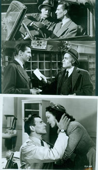 Item #63-8600 Promotional B&W Photographs for The 13th Letter, featuring Michael Rennie, Charles Boyer & Linda Darnell. 20th Century Fox.