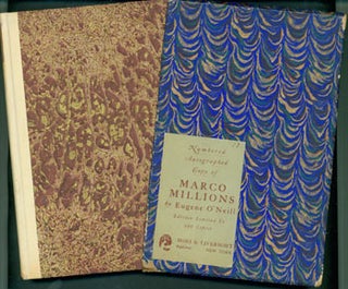 Item #63-8646 Marco Millions. Limited edition: copy number 73 of 440, signed by the author on the...