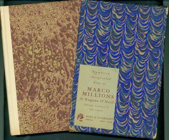 Item #63-8646 Marco Millions. Limited edition: copy number 73 of 440, signed by the author on the limitation page. First Edition. Eugene O'Neill.