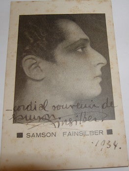 Samson Fainsilber - Samson Fainsilber Autographed Post Card