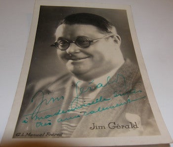 G. L. Manuel Freres (Photo); Jim Gerald - Post Card Autographed by Jim Gerald