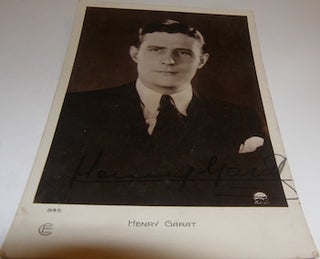 Item #63-8776 Post Card autographed by Henry Garat. Films Paramount, Henry Garat