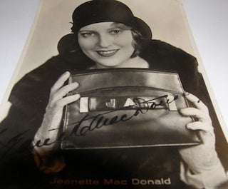Item #63-8836 Post Card autographed by Jeannette Mac Donald. Films Paramount, Paris