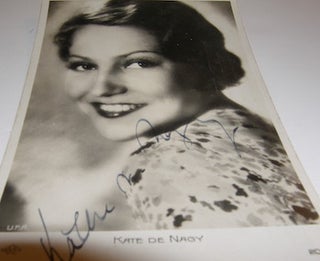 Item #63-8859 Photo autographed by Kathe De Nagy. Erres, Kathe De Nagy, Paris