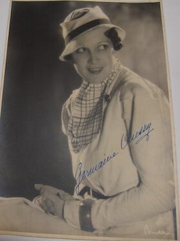 Item #63-8866 Post Card autographed by Germaine Aussey. Atelier Binder, Germaine Aussey, Berlin