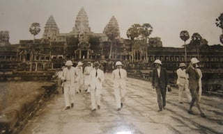 Item #63-8943 B&W Photograph of M. Paul Raynaud, at Angkor Wat, 1931. Photo Keystone, Paris