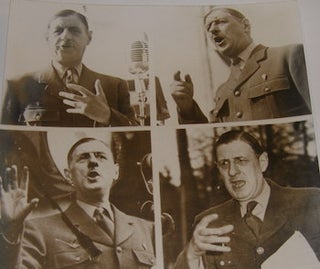 Item #63-8994 B&W Photographs of General De Gaulle. March 6, 1948. Photo Keystone, Paris