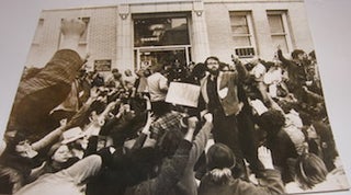 Item #63-9040 B&W Photograph of Pacifists demonstrating in Washington, DC, May 4, 1971. Photo...