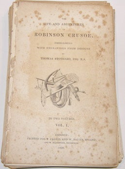 Item #63-9073 The Life And Adventures of Robinson Crusoe. Embellished with Engravings from...
