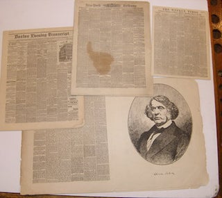 Item #63-9082 Miniature Newspapers: The Weekly Times (London) December 25, 1870; Boston Evening...