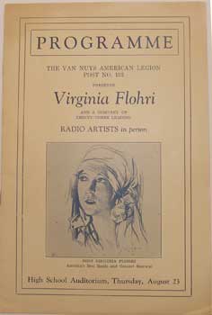 Item #63-9099 Van Nuys American Legion Post No. 193 Presents Virginia Flohri and a Company of...