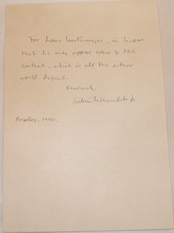 Item #63-9156 Class Poem. With signed dedication to Louis Untermeyer by Meredith on verso of...