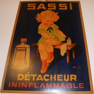 Item #63-9195 Poster Advert for Sassi Detacheur Ininflammable. Marcellin Auzolle, art
