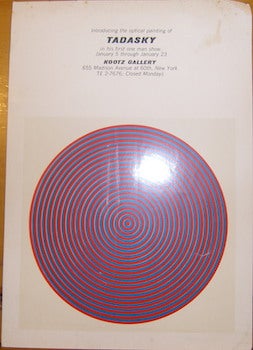 Item #63-9223 Introducing The Optical Painting of Tadasky in his first one man show. January 5 - 23, [1965]. Kootz Gallery (NY). Kootz Gallery, Tadasky, NY, Tadasuke Kuwayama.
