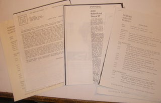 Item #63-9258 Dossier of material related to artist Robert Fried, William Sawyer Gallery 1975....