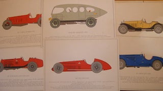 Item #63-9265 Portfolio of Prints of Classic Alfa Romeo Racing Cars. Alfa Romeo