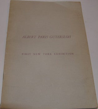 Item #63-9267 Albert Paris Gutersloh Watercolors. Exhibition Opening November 29, Continuing to...