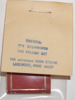 Item #63-9292 America: It's Beginnings. Two Volume Set. Miniature Book Studio