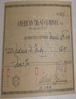 Item #63-9358 Cheque made out to Frederic W. Goudy, signed by Albert Sperisen, on American Trust Company letterhead, dated March 13, 1939. Albert Sperisen, American Trust Company.