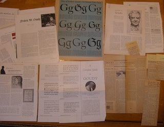 Item #63-9359 Clippings related to the death and legacy of Frederic W. Goudy. Linotype News NY...