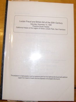 Item #63-9383 Lucian Freud And British Art of the 20th Century. Lincoln Park California Palace of...