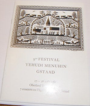 Item #63-9449 9me Festival Yehudi Menuhin Gstaad. 17-28 Aout 1965, Oberland Bernois Suisse, 8...
