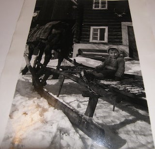 Item #63-9511 Girl On Sleigh. 20th Century American Photographer