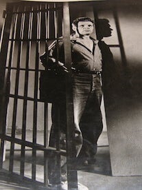 Item #63-9558 Publicity Photo Of Neville Brand in Riot In Cell Block 11. Allied Artists