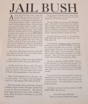 Item #63-9693 Jail Bush. A newly discovered FBI memo reveals that George Bush was directly...