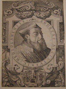 Item #63-9780 Andreas Alciatus. (Modern engraving modeled after woodcut from Emblematum Liber,...