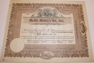 Item #63-9785 Shares in Muffin Makin's Company. Muffin Makin's Company