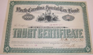 Item #63-9786 Shares in North Carolina Special Tax Bond. North Carolina Special Tax Bond