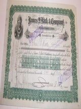 Item #63-9787 Shares in James S. Kirk & Company. James S. Kirk, Company