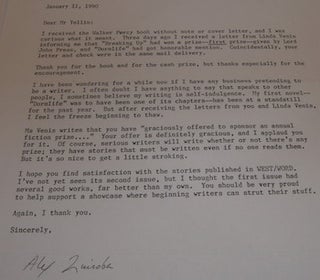 Item #63-9817 TLS Alex Zuiroba to Yellin, dated January 11, 1990. Response upon receiving first...