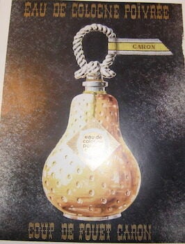 Item #63-9823 Caron Advertisements from Paris, 1940s-50s. Caron, E. M. Perot, illustr