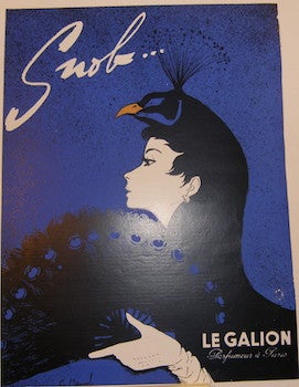 Item #63-9824 Le Galion Advertisements from Paris, 1940s-50s. Le Galion, Claude Manuel, illustr