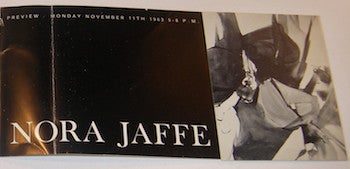 Item #63-9840 Paintings/Drawings Nora Jaffe. Preview November 11th, 1963. Selection of Peter Selz. Village Art Center, Nora Jaffe, Peter Selz, Museum of Modern Art, NYC, cur.