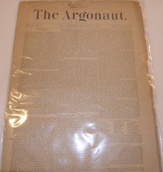 Item #63-9852 The Argonaut, December 27, 1879. Frank Pixley, Fred Somers