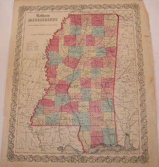 Item #63-9860 Colton's Mississippi. Johnson, Browning, J. H. Colton