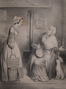 Item #63-9882 Scenes De Moeurs. Voyez vous Mlle. Fifine. Charles-Joseph Travies, 1804 - 1859