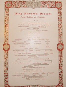 Item #63-9890 King Edward's Descent From William The Conqueror. The Illustrated London News