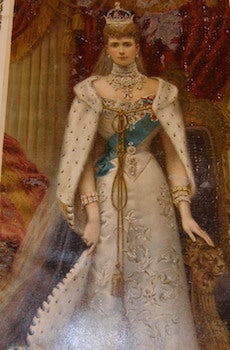 Item #63-9894 Her Majesty Queen Alexandra In Full Coronation Robes. From the painting by S. Begg....