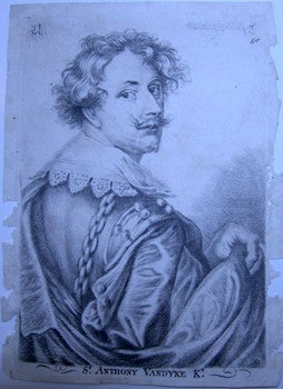 Item #63-9919 St. Anthony Vandyke Kt. Thomas Worlidge, After Lucas Vorsterman I., after Anthony Van Dyck, etching, engraving.