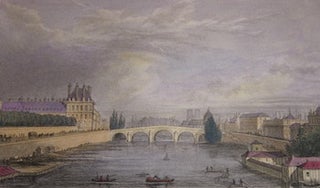 Item #63-9933 Vue De La Seine, Prise Du Pont Louis XVI. Hand-colored Engraving. J. Nash, Wesley,...